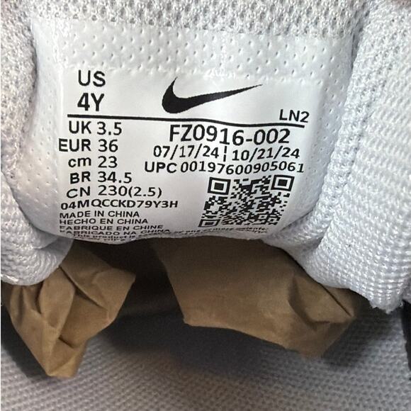 Nike Force Trout 9 Pro MCS Grey/White Baseball Cleats Size 4Y (FZ0916-002) - Picture 10 of 10